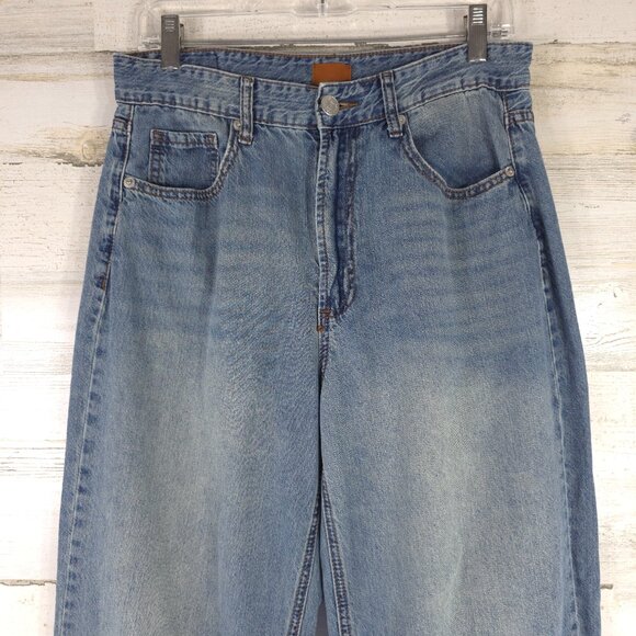 SIMPLE SOCIETY Women's Blue Jeans SIZE 9/29 Wide Leg High Rise Lightweight 30x29 - Picture 5 of 16